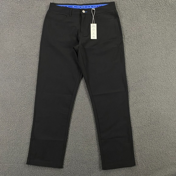 Twillory Performance Pants Men 32x30 Tailored Fit Stretch Tech Golf Chino Black